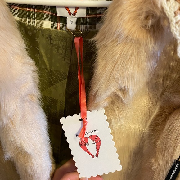 NWT Shrimps Ralph Crochet-Collar Faux Fur Jacket - Picture 8 of 11